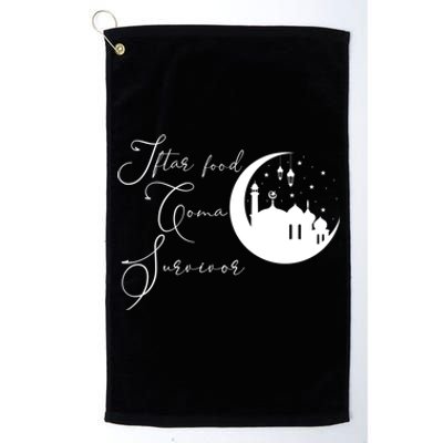 Ramadan Kareem Eid Mubarak Iftar Food Coma Survivor Gift Platinum Collection Golf Towel