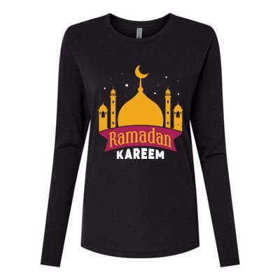 Ramadan Kareem Eid Mubarak Muslim Gift Womens Cotton Relaxed Long Sleeve T-Shirt