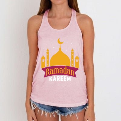 Ramadan Kareem Eid Mubarak Muslim Gift Women's Knotted Racerback Tank