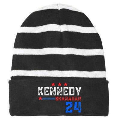 Robert Kennedy For President 2024 Election Kennedy Shanahan Striped Beanie with Solid Band