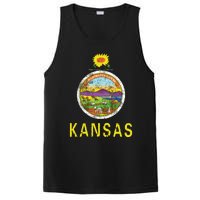 Retro Kansas Flag Vintage Ks Souvenir Gift PosiCharge Competitor Tank