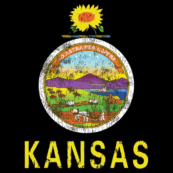Retro Kansas Flag Vintage Ks Souvenir Gift Tank Top
