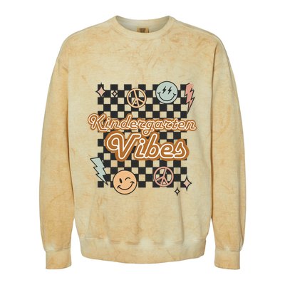 Retro Kindergarten First Day Of School Colorblast Crewneck Sweatshirt