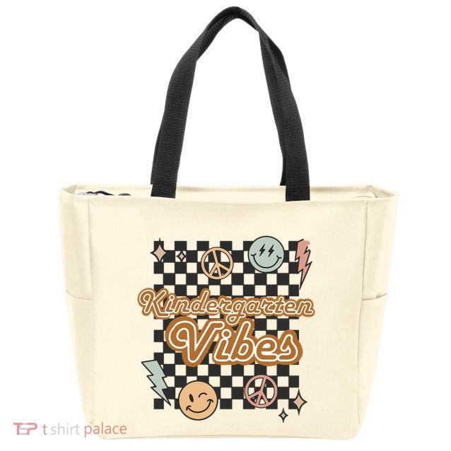 Retro Kindergarten First Day Of School Zip Tote Bag
