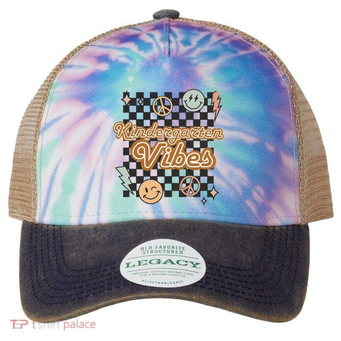Retro Kindergarten First Day Of School Legacy Tie Dye Trucker Hat