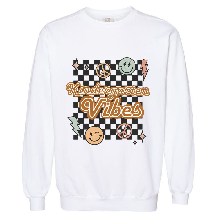 Retro Kindergarten First Day Of School Garment-Dyed Sweatshirt