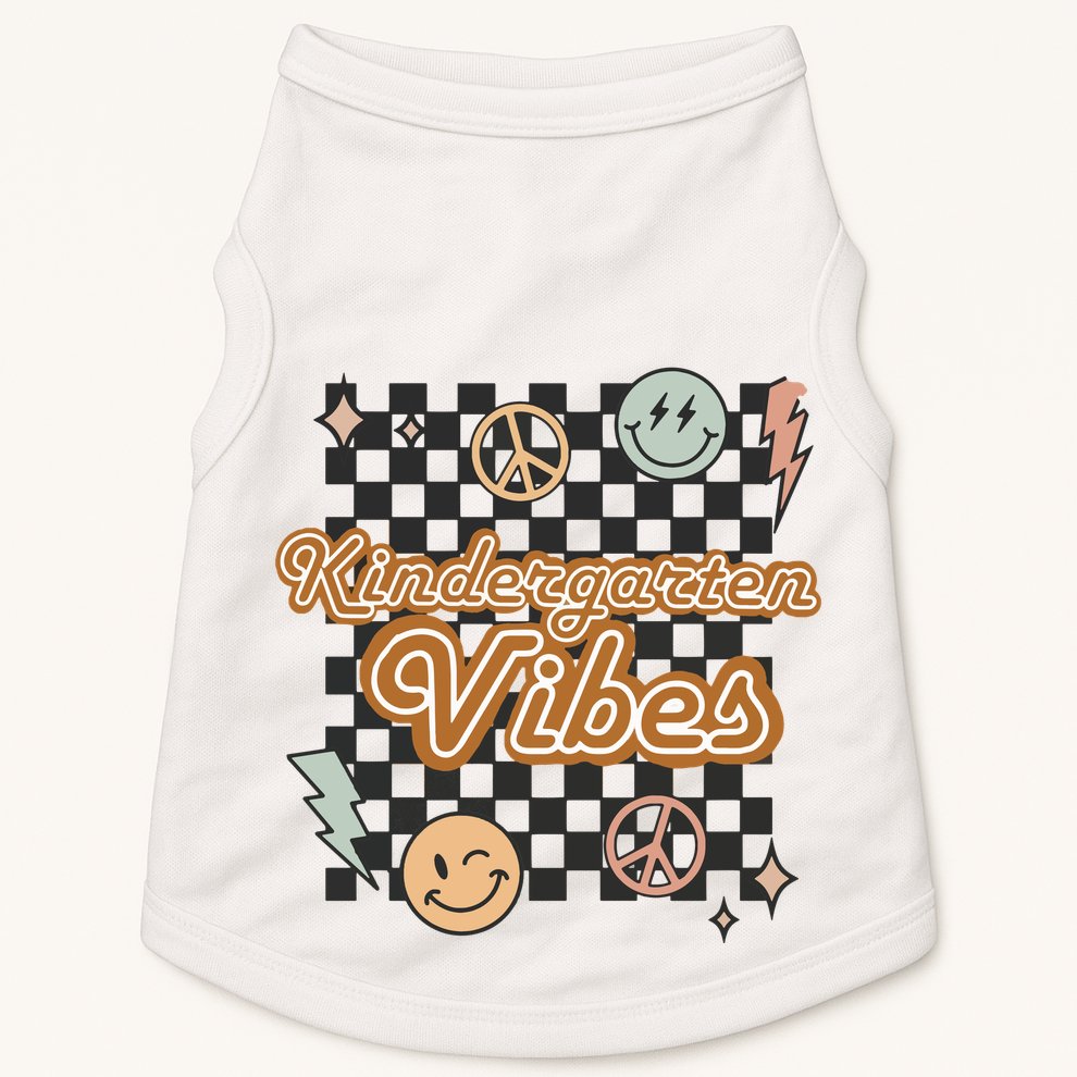 Retro Kindergarten First Day Of School Doggie Tank