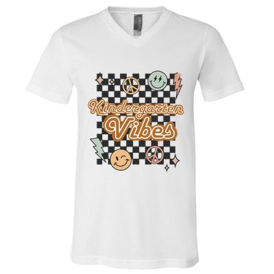 Retro Kindergarten First Day Of School V-Neck T-Shirt
