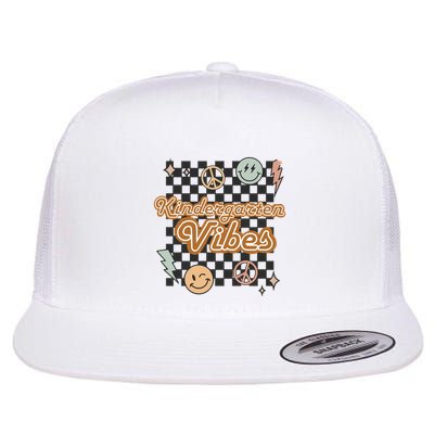 Retro Kindergarten First Day Of School Flat Bill Trucker Hat