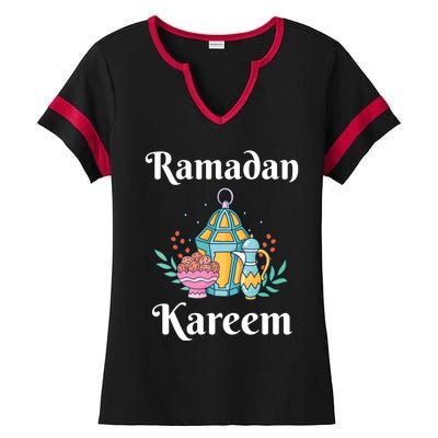 Ramadan Kareem Fasting Mode Gift Cool Islamic Gift Idea Funny Gift Ladies Halftime Notch Neck Tee