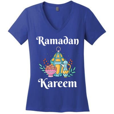 Ramadan Kareem Fasting Mode Gift Cool Islamic Gift Idea Funny Gift Women's V-Neck T-Shirt