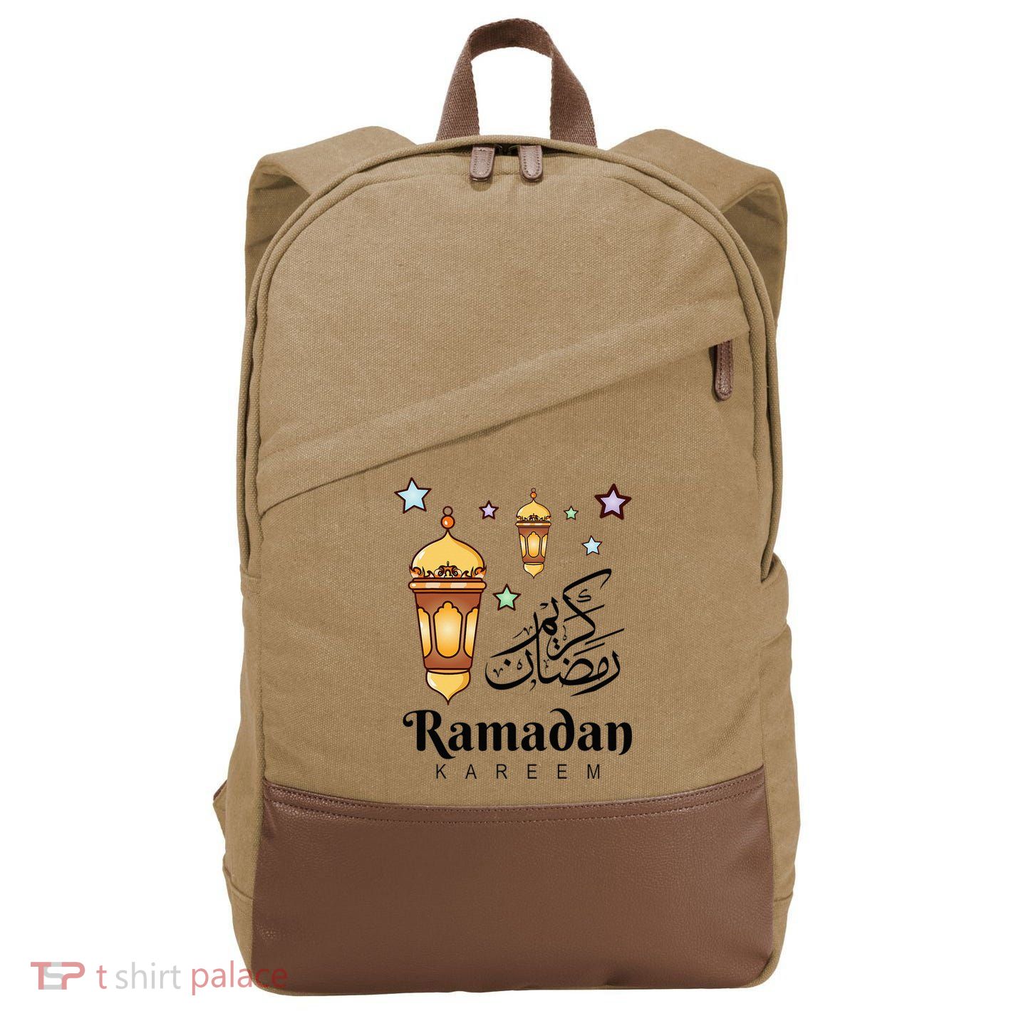 Ramadan Kareem Fasting For Muslim Islamic Gifts Idea Cotton Canvas Backpack