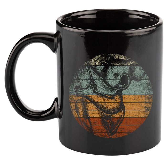 Retro Koala Great Gift 11oz C Handle Ceramic Mug