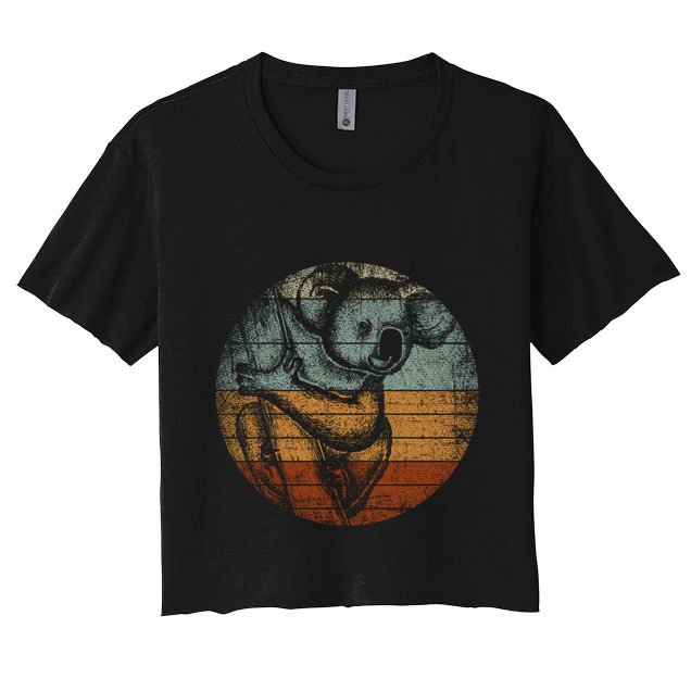 Retro Koala Great Gift Crop Top