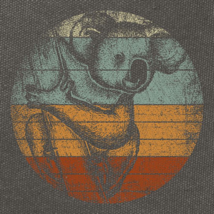 Retro Koala Great Gift Cotton Canvas Backpack