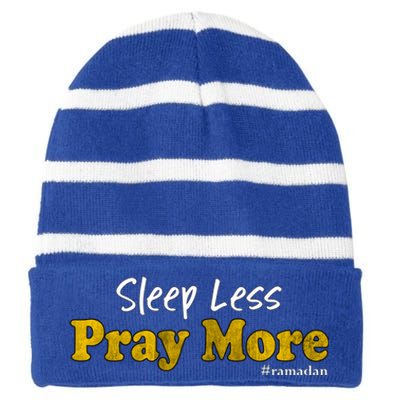 Ramadan Karim Gift Husband Neighbors Muslim Brothers Islamic Gift Striped Beanie with Solid Band