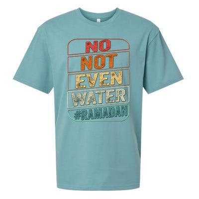 Ramadan Kareem Gift 2022 Funny Not Even Water Cute Gift Sueded Cloud Jersey T-Shirt