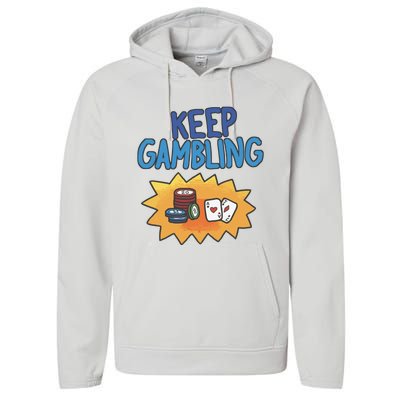 Raxd Keep Gambling Performance Fleece Hoodie