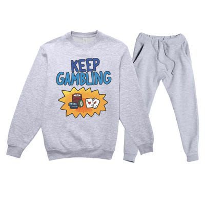 Raxd Keep Gambling Premium Crewneck Sweatsuit Set