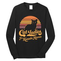 Retro Kamala Harris Cat Lady President 2024 Election Kamalaharris Long Sleeve Shirt