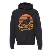 Retro Kamala Harris Cat Lady President 2024 Election Kamalaharris Premium Hoodie