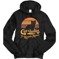 Retro Kamala Harris Cat Lady President 2024 Election Kamalaharris Tie Dye Hoodie