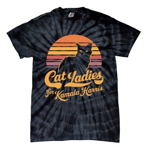 Retro Kamala Harris Cat Lady President 2024 Election Kamalaharris Tie-Dye T-Shirt