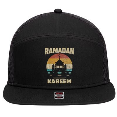 Ramadan KareemIslamic Holidays Muslim 7 Panel Mesh Trucker Snapback Hat