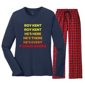 Roy Kent Hes Everywhere Women's Long Sleeve Flannel Pajama Set 