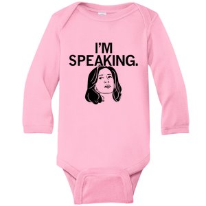 Raygunsite Kamala Harris IM Speaking Baby Long Sleeve Bodysuit