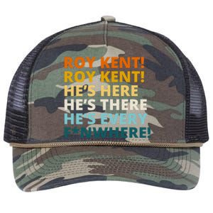 Roy Kent He;s Here He's There He's Every F*N Where Retro Rope Trucker Hat Cap