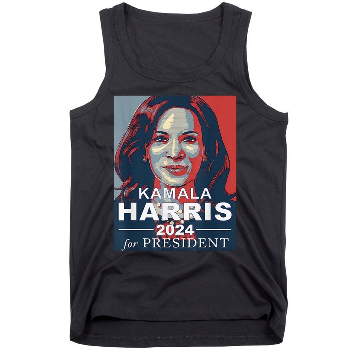 Retro Kamala Harris 2024 For President Election Campaign Tank Top