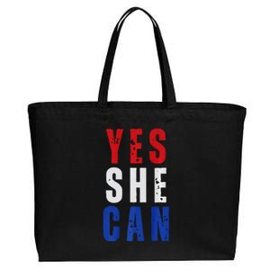 Retro Kamala Harris Yes She Can Kamala Harris 2024 Cotton Canvas Jumbo Tote