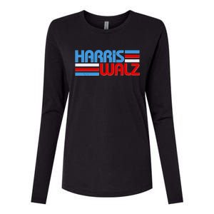 Retro Kamala Harris Tim Walz 2024 Election Womens Cotton Relaxed Long Sleeve T-Shirt