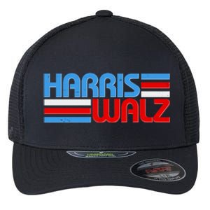 Retro Kamala Harris Tim Walz 2024 Election Flexfit Unipanel Trucker Cap