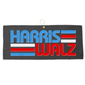 Retro Kamala Harris Tim Walz 2024 Election Large Microfiber Waffle Golf Towel