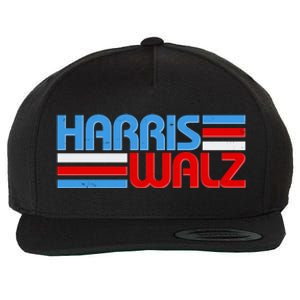 Retro Kamala Harris Tim Walz 2024 Election Wool Snapback Cap