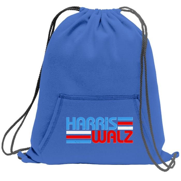 Retro Kamala Harris Tim Walz 2024 Election Sweatshirt Cinch Pack Bag