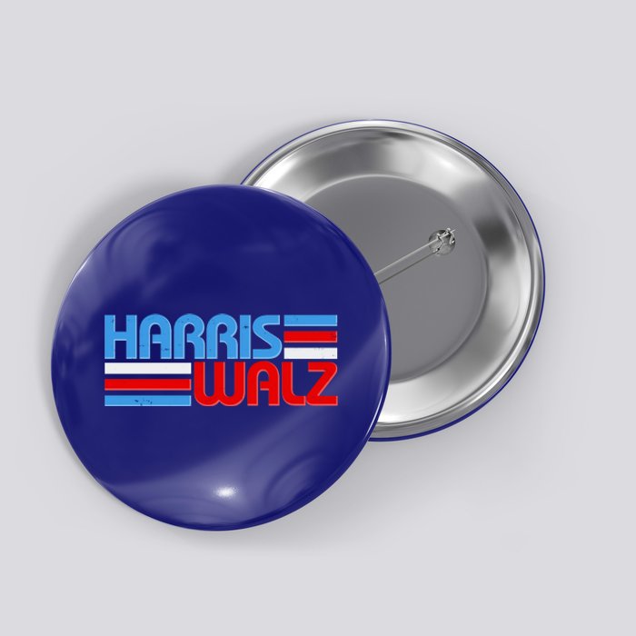 Retro Kamala Harris Tim Walz 2024 Election Button