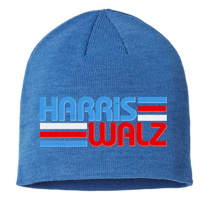 Retro Kamala Harris Tim Walz 2024 Election Sustainable Beanie