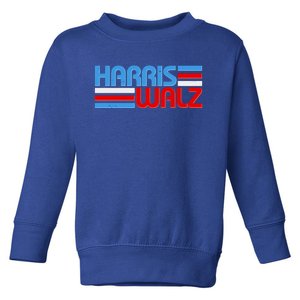 Retro Kamala Harris Tim Walz 2024 Election Toddler Sweatshirt