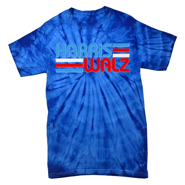 Retro Kamala Harris Tim Walz 2024 Election Tie-Dye T-Shirt