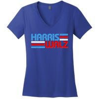 Retro Kamala Harris Tim Walz 2024 Election Women's V-Neck T-Shirt