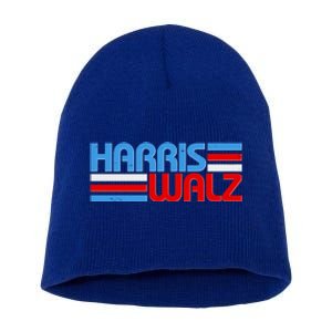 Retro Kamala Harris Tim Walz 2024 Election Short Acrylic Beanie