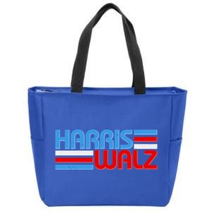 Retro Kamala Harris Tim Walz 2024 Election Zip Tote Bag