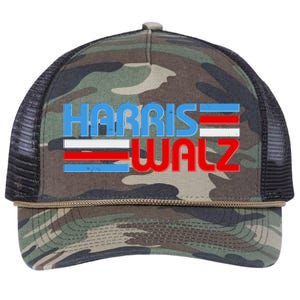 Retro Kamala Harris Tim Walz 2024 Election Retro Rope Trucker Hat Cap