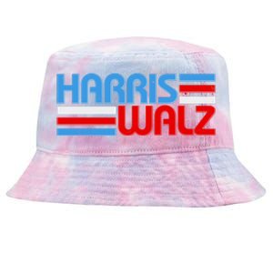 Retro Kamala Harris Tim Walz 2024 Election Tie-Dyed Bucket Hat