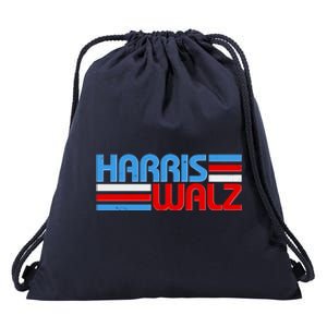 Retro Kamala Harris Tim Walz 2024 Election Drawstring Bag