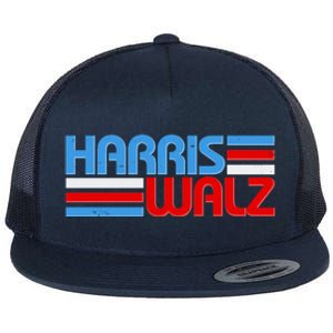 Retro Kamala Harris Tim Walz 2024 Election Flat Bill Trucker Hat