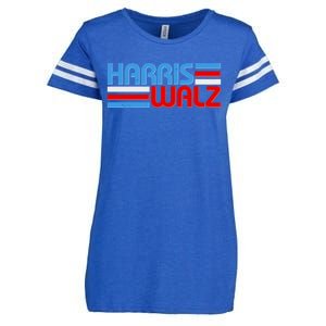 Retro Kamala Harris Tim Walz 2024 Election Enza Ladies Jersey Football T-Shirt